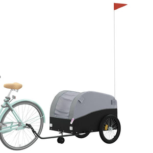 vidaXL Bike Trailer Black and Grey 45 kg Iron