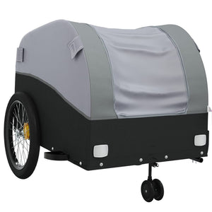 vidaXL Bike Trailer Black and Grey 45 kg Iron