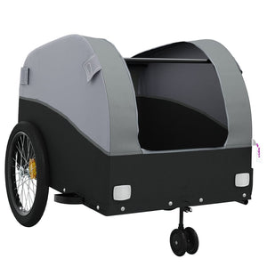 vidaXL Bike Trailer Black and Grey 45 kg Iron