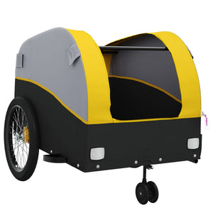 vidaXL Bike Trailer Black and Yellow 45 kg Iron