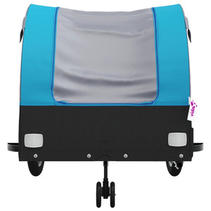 vidaXL Bike Trailer Black and Blue 45 kg Iron