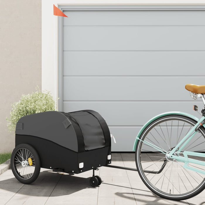 vidaXL Bike Trailer Black 45 kg Iron