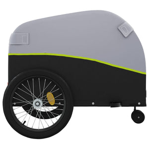 vidaXL Bike Trailer Black and Green 45 kg Iron