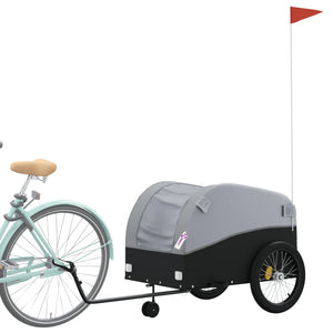 vidaXL Bike Trailer Black and Grey 45 kg Iron