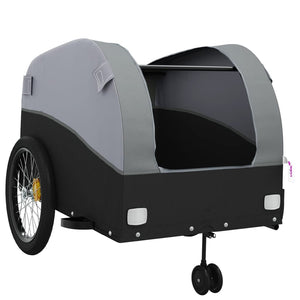 vidaXL Bike Trailer Black and Grey 45 kg Iron