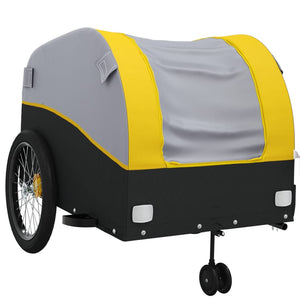 vidaXL Bike Trailer Black and Yellow 45 kg Iron