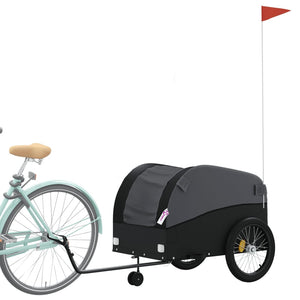 vidaXL Bike Trailer Black 45 kg Iron