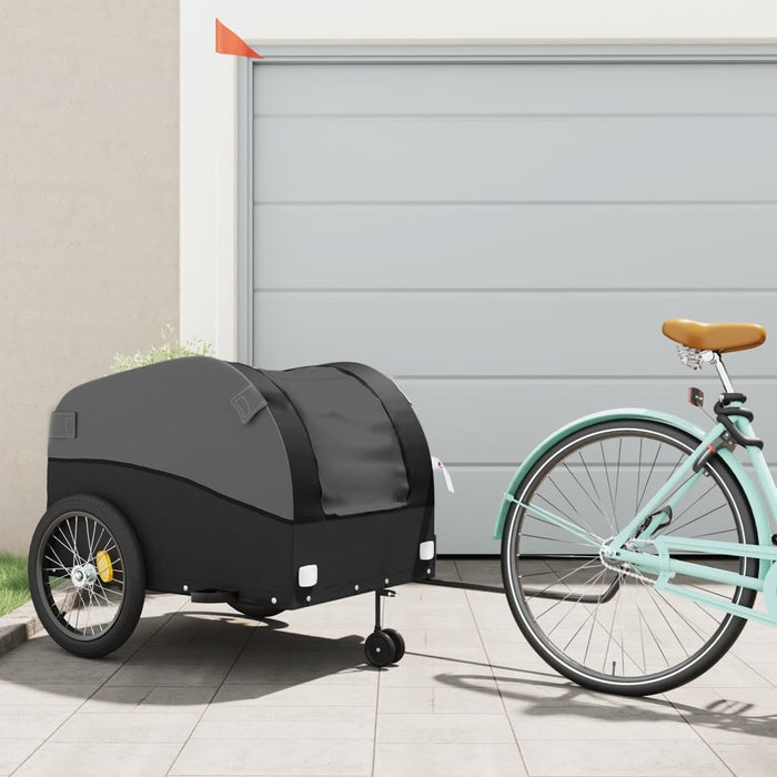 vidaXL Bike Trailer Black 45 kg Iron