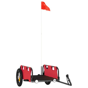 vidaXL Bike Trailer Red Oxford Fabric and Iron