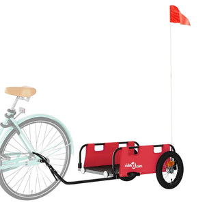 vidaXL Bike Trailer Red Oxford Fabric and Iron