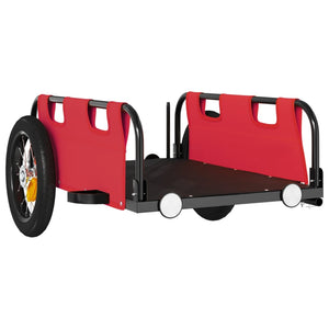 vidaXL Bike Trailer Red Oxford Fabric and Iron