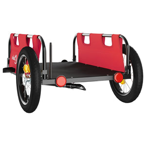 vidaXL Bike Trailer Red Oxford Fabric and Iron