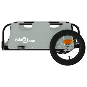 vidaXL Bike Trailer Grey Oxford Fabric and Iron