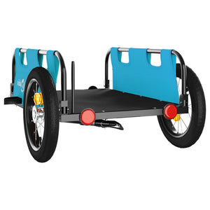 vidaXL Bike Trailer Blue Oxford Fabric and Iron