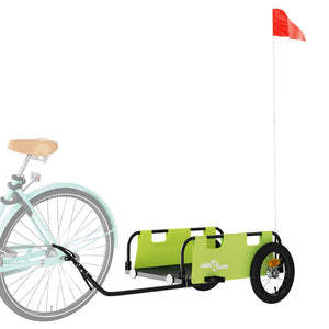 vidaXL Bike Trailer Green Oxford Fabric and Iron