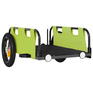 vidaXL Bike Trailer Green Oxford Fabric and Iron