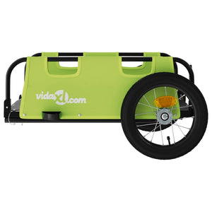 vidaXL Bike Trailer Green Oxford Fabric and Iron