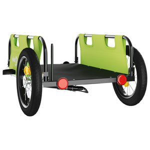 vidaXL Bike Trailer Green Oxford Fabric and Iron