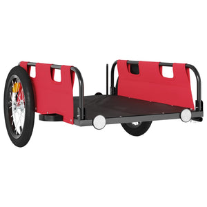 vidaXL Bike Trailer Red Oxford Fabric and Iron