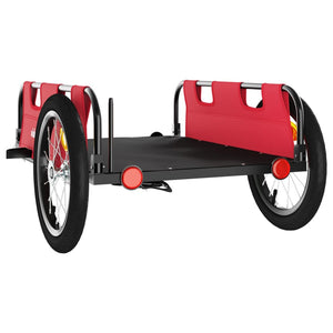 vidaXL Bike Trailer Red Oxford Fabric and Iron