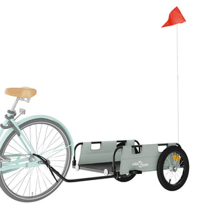 vidaXL Bike Trailer Grey Oxford Fabric and Iron