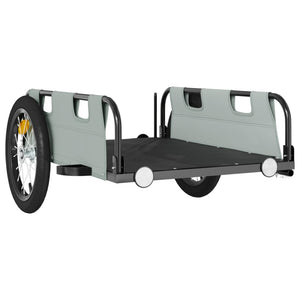 vidaXL Bike Trailer Grey Oxford Fabric and Iron