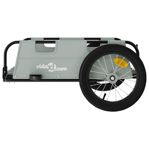 vidaXL Bike Trailer Grey Oxford Fabric and Iron