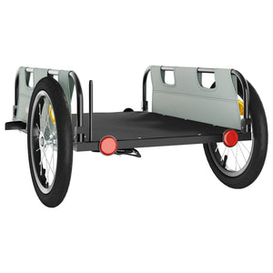 vidaXL Bike Trailer Grey Oxford Fabric and Iron