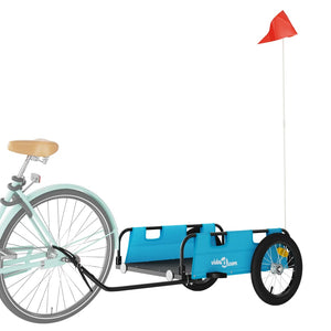 vidaXL Bike Trailer Blue Oxford Fabric and Iron