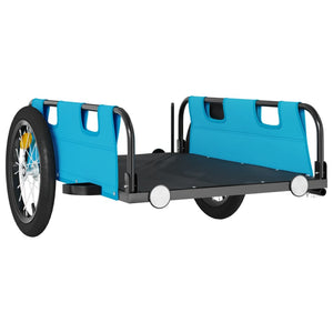 vidaXL Bike Trailer Blue Oxford Fabric and Iron