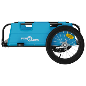 vidaXL Bike Trailer Blue Oxford Fabric and Iron