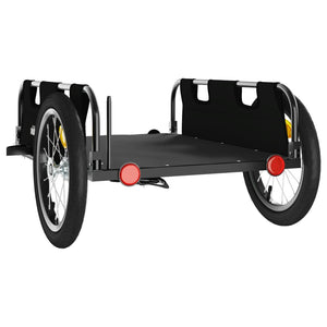 vidaXL Bike Trailer Black Oxford Fabric and Iron