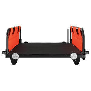 vidaXL Bike Trailer Orange Oxford Fabric and Iron