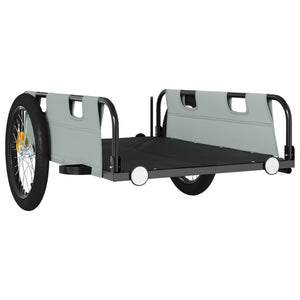 vidaXL Bike Trailer Grey Oxford Fabric and Iron