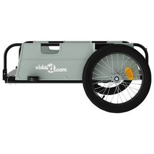 vidaXL Bike Trailer Grey Oxford Fabric and Iron