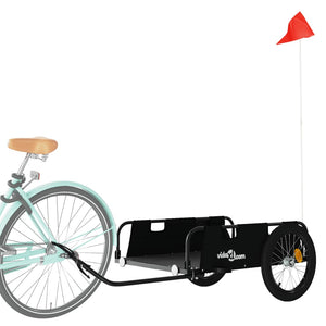 vidaXL Bike Trailer Black Oxford Fabric and Iron