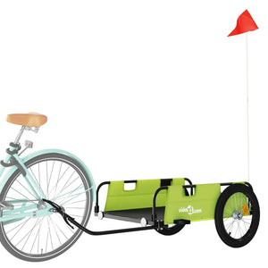 vidaXL Bike Trailer Green Oxford Fabric and Iron