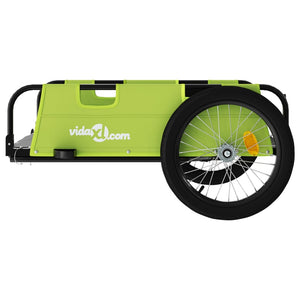 vidaXL Bike Trailer Green Oxford Fabric and Iron