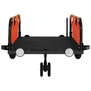 vidaXL Bike Trailer Orange Oxford Fabric and Iron