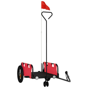 vidaXL Bike Trailer Red Oxford Fabric and Iron