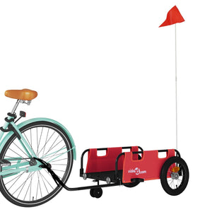 vidaXL Bike Trailer Red Oxford Fabric and Iron