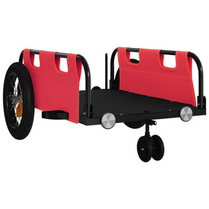 vidaXL Bike Trailer Red Oxford Fabric and Iron