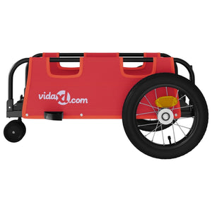 vidaXL Bike Trailer Red Oxford Fabric and Iron