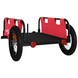 vidaXL Bike Trailer Red Oxford Fabric and Iron