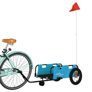 vidaXL Bike Trailer Blue Oxford Fabric and Iron