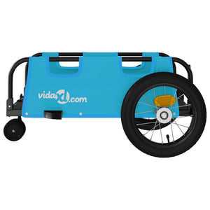 vidaXL Bike Trailer Blue Oxford Fabric and Iron