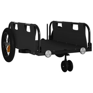 vidaXL Bike Trailer Black Oxford Fabric and Iron