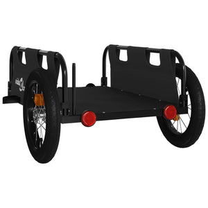 vidaXL Bike Trailer Black Oxford Fabric and Iron