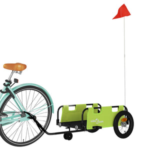 vidaXL Bike Trailer Green Oxford Fabric and Iron