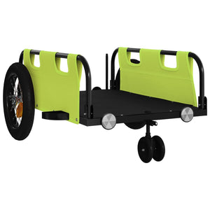 vidaXL Bike Trailer Green Oxford Fabric and Iron